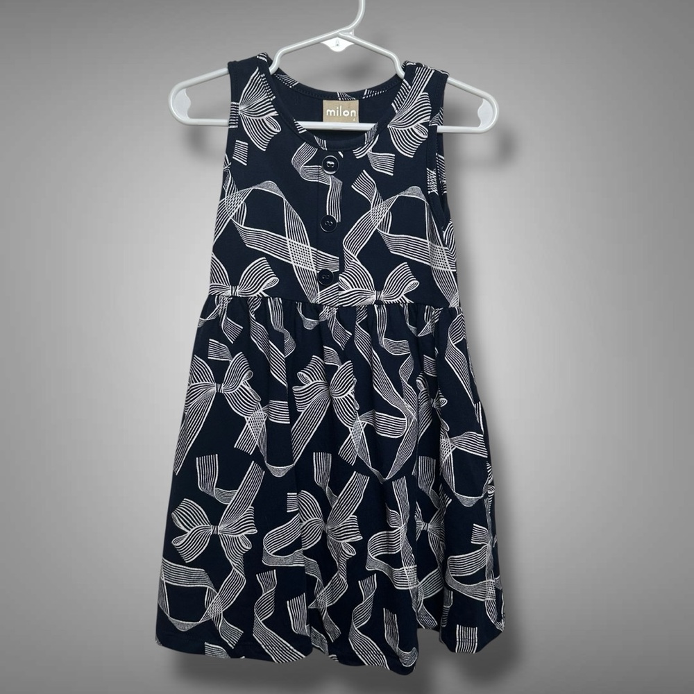 Milon Brazilian made toddler girl Bow dress size 4